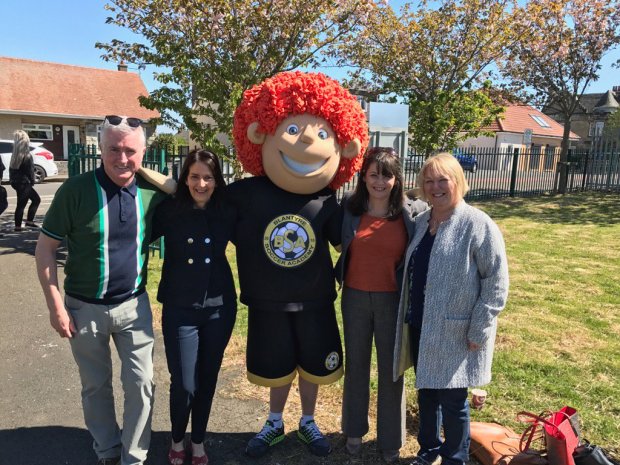 Clare Haughey MSP, Cllr Maureen Chalmers with BSA