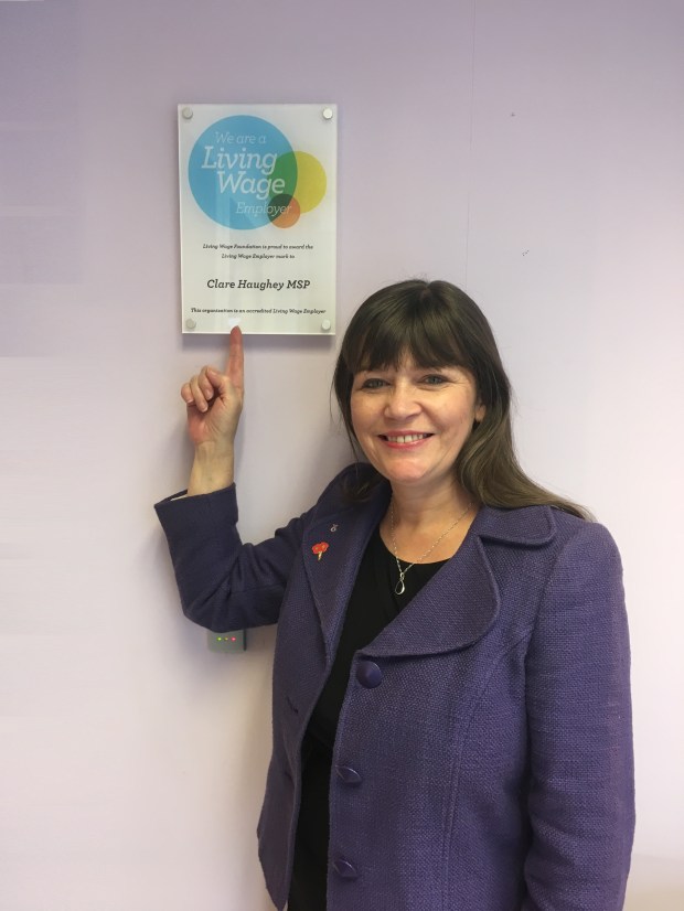 Clare Haughey MSP - Living Wage.JPG